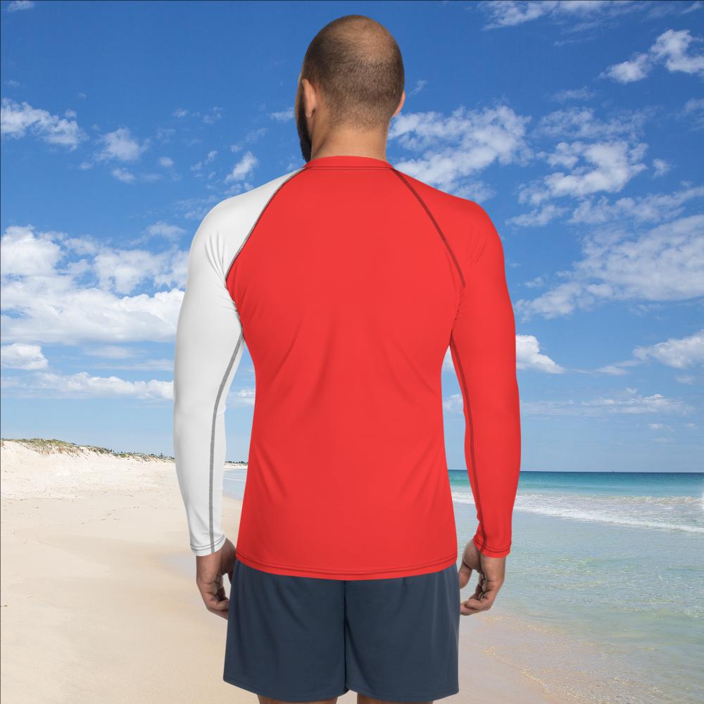 Red High Visibility Men's Rash Guard