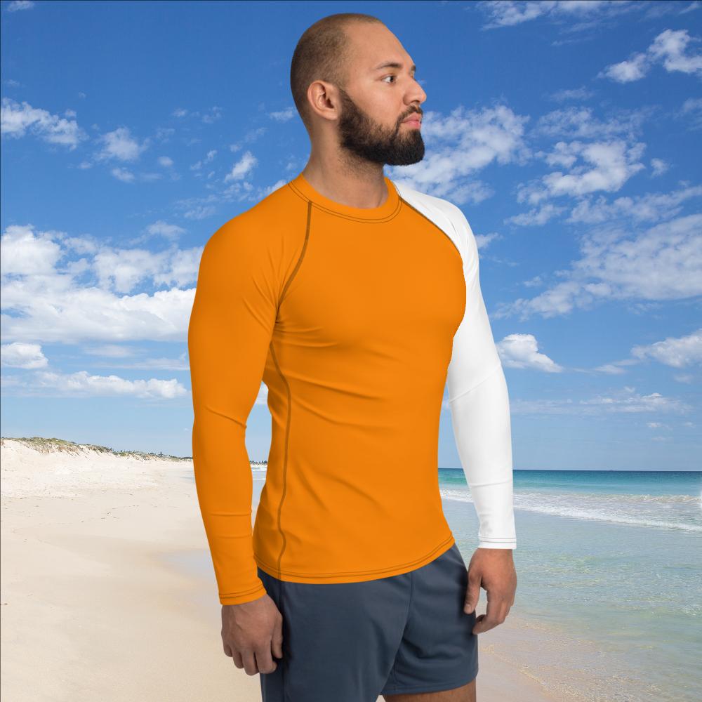 Orange High Visibility Men's Rash Guard