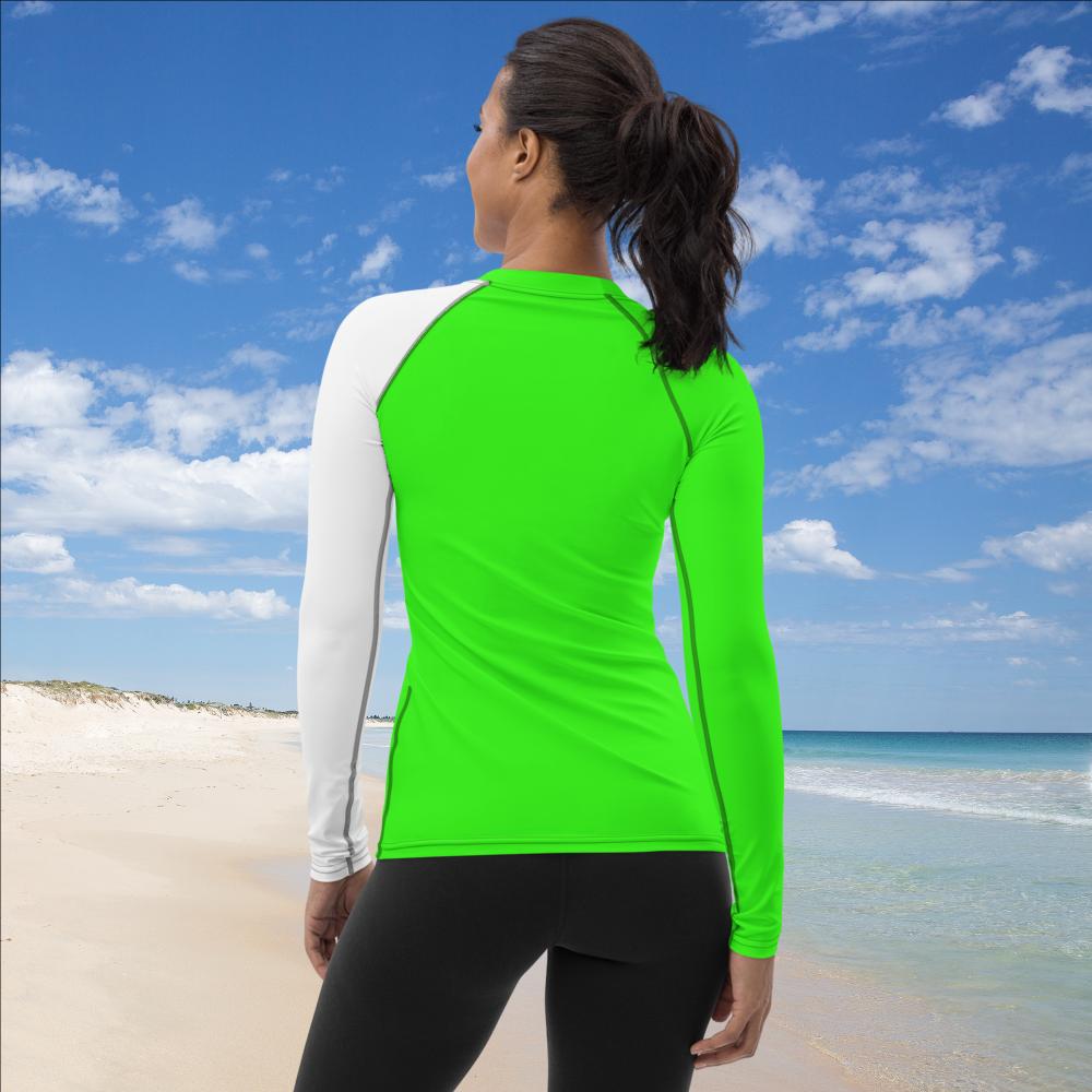 Green High Visibility Ladies Rash Guard