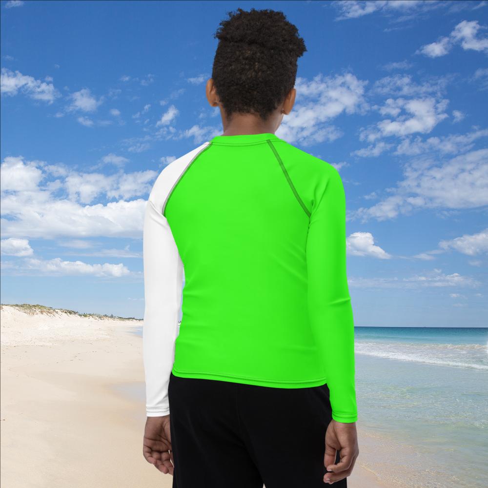 Green High Visibility Unisex Youth Rash Guard