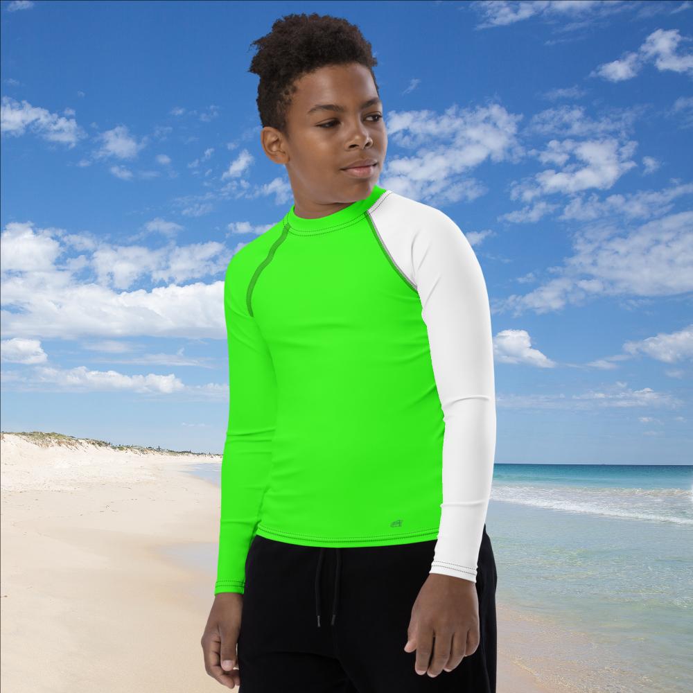 Green High Visibility Unisex Youth Rash Guard