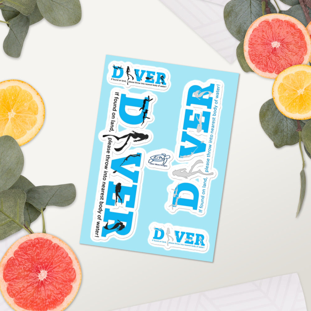 Diver - If Found Sticker sheet